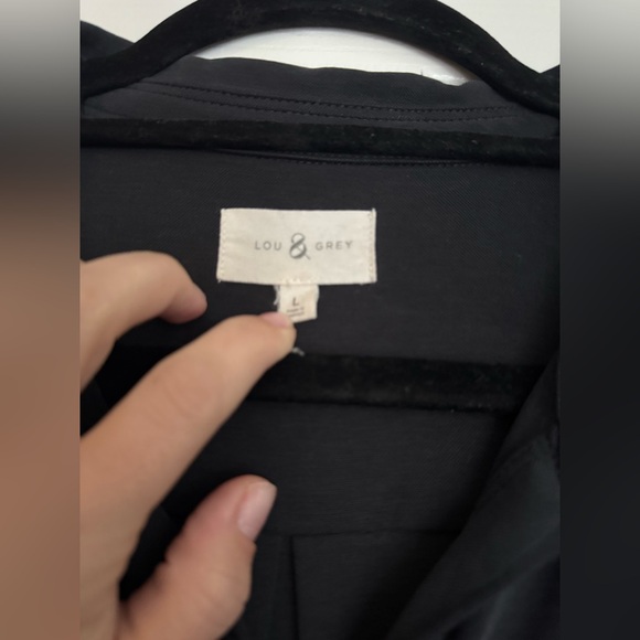 Lou & Grey Sandwashed Utility Romper - gray/black - large - Picture 3 of 5